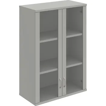 Policová skříň SZ 3 80 04 H – Skříň policová dvéřová 115,2 × 80 cm - Šedá , Šedá , USN – Hobis