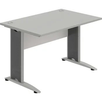 Psací stůl CS 1200 – Stůl pracovní rovný 120 cm - Šedá , Bílá , Šedý kov