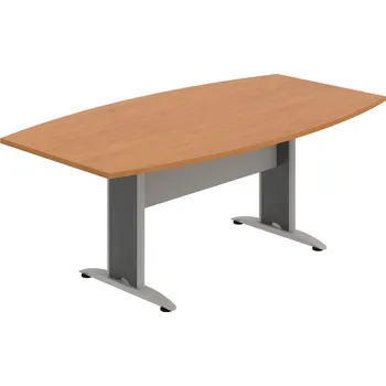 Jednací stůl CJ 200 – Stůl jednací sud 200 cm - Olše , Šedá , Šedý kov