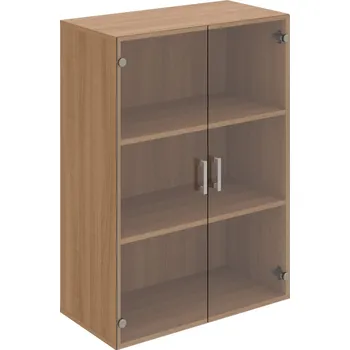 Policová skříň D 3 80 04 – Skříň policová dvéřová 111 × 80 cm - Čiré , Višeň , USH – hranatá