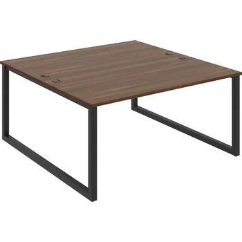 Psací stůl USD O 1600 – Stůl pracovní 160 × 160 cm - Ořech , Černý kov