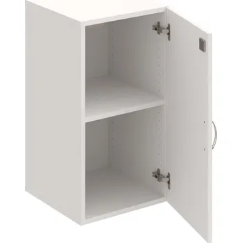 Policová skříň DZ 2 40 01 – Skříň policová dvéřová 74 × 40 cm - Bílá , Bílá , USN – Hobis