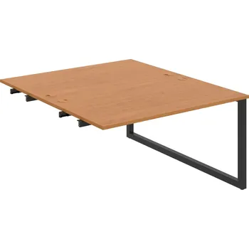 Psací stůl USD O 1400 R – Stůl pracovní 140 × 160 cm, k řetězení - Olše , Černý kov