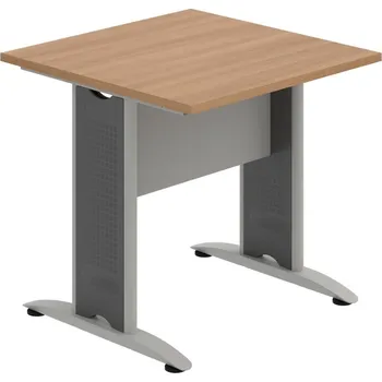 Jednací stůl CJ 800 – Stůl jednací rovný 80 cm - Višeň , Šedá , Šedý kov