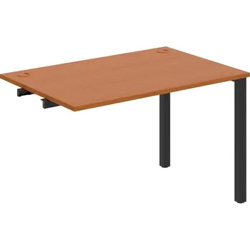 Psací stůl US 1200 R – Stůl pracovní délky 120 cm, k řetězení - Třešeň , Černý kov