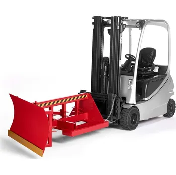 Hrablo na sníh Sněhová radlice typ RSP-18, pro VZV, práškově lakovaná ocel, DxŠ 1250 x 1800 mm, červená