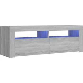 Televizní stolek TV stolek LED 120x35x40 šedý dub sonoma