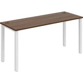 Psací stůl UE 1600 – Stůl pracovní délky 160 cm, hl. 60 cm - Ořech , Bílý kov