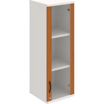 Policová skříň SZ 3 40 02 P H – Skříň policová dvéřová 115,2 × 40 cm - Třešeň , Bílá , UCO – černá