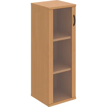 Policová skříň SZ 3 40 02 L – Skříň policová dvéřová 115,2 × 40 cm - Buk , Buk , UCO – černá