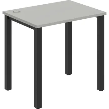Psací stůl UE 800 – Stůl pracovní délky 80 cm, hl. 60 cm - Šedá , Černý kov