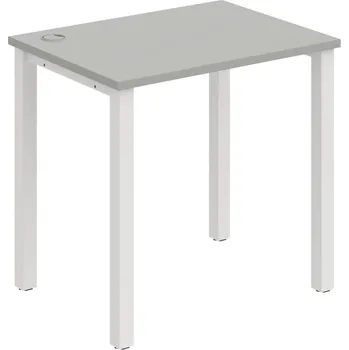 Psací stůl UE 800 – Stůl pracovní délky 80 cm, hl. 60 cm - Šedá , Bílý kov
