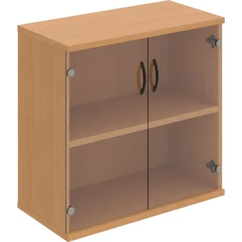 Policová skříň S 2 80 04 – Skříň policová dvéřová 76,8 × 80 cm - Čiré , Buk , UCO – černá