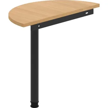 Jednací stůl GP 80 – Stůl zakončovací oblouk 80 cm - Dub , Černý kov