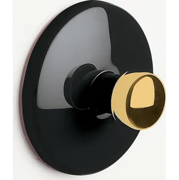 Držák na ručník Spirella samolepící háček BOWL, černo-zlatý, ABS, průměr 50 mm