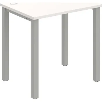 Psací stůl UE 800 – Stůl pracovní délky 80 cm, hl. 60 cm - Bílá , Šedý kov
