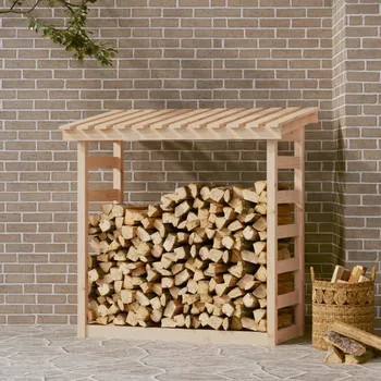 vidaXL Stojan na dřevo 108x64,5x110 cm masivní borovice [822439] Barva: Přírodní