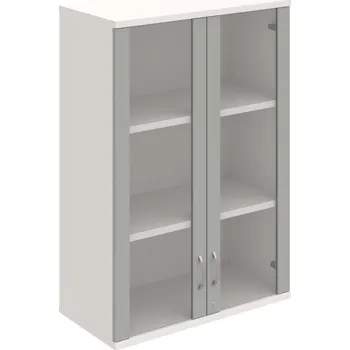 Policová skříň SZ 3 80 04 H – Skříň policová dvéřová 115,2 × 80 cm - Šedá , Bílá , USN – Hobis