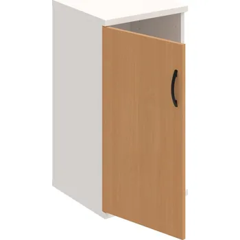 Policová skříň S 2 40 01 L – Skříň policová dvéřová 76,8 × 40 cm - Buk , Bílá , UCO – černá