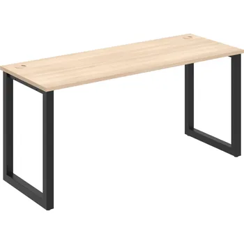 Psací stůl UE O 1600 – Stůl pracovní délky 160 cm, hl. 60 cm - Akát , Černý kov