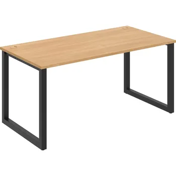 Psací stůl US O 1600 – Stůl pracovní délky 160 cm - Dub , Černý kov