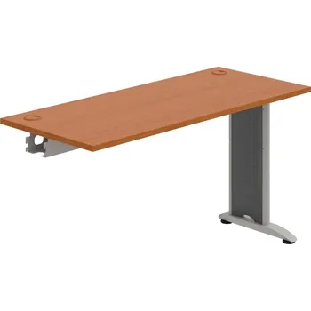 Psací stůl FE 1400 R – Stůl pracovní řetězící rovný 140 cm, hl. 60 cm - Třešeň , Šedý kov