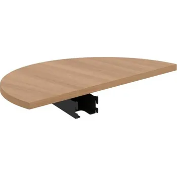Jednací stůl FP 80 – Stůl zakončovací oblouk 80 cm - Višeň , Černý kov