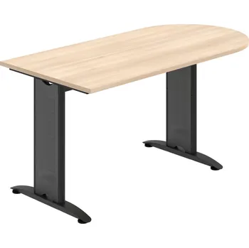 Jednací stůl FP 1600 1 – Stůl jednací oblouk 160 cm - Akát , Černý kov