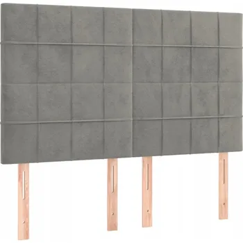 Čelo postele Samet Světle šedé 144x118/128 cm x4