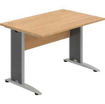 Psací stůl CS 1200 – Stůl pracovní rovný 120 cm - Dub , Dub , Šedý kov