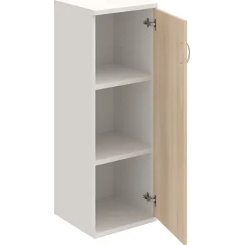 Policová skříň S 3 40 01 P – Skříň policová dvéřová 115,2 × 40 cm - Akát , Bílá , USN – Hobis