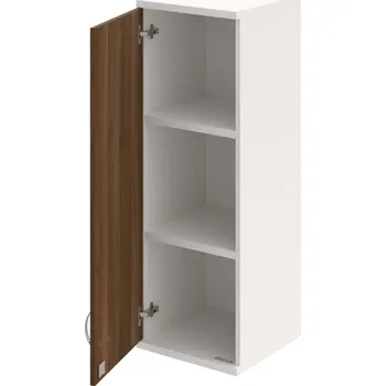 Policová skříň SZ 3 40 01 L H – Skříň policová dvéřová 115,2 × 40 cm - Ořech , Bílá , USN – Hobis