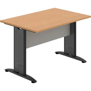 Jednací stůl CJ 1200 – Stůl jednací rovný 120 cm - Buk , Šedá , Černý kov