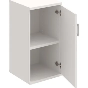 Policová skříň S 2 40 01 P – Skříň policová dvéřová 76,8 × 40 cm - Bílá , Bílá , USH – hranatá