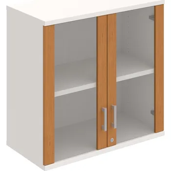 Policová skříň SZ 2 80 02 H – Skříň policová dvéřová 76,8 × 80 cm - Olše , Bílá , USH – hranatá