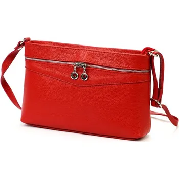 Kožená kabelka Luka 24-065 DOLLARO - červená