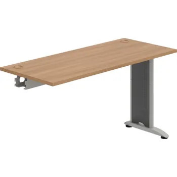Psací stůl FE 1400 R – Stůl pracovní řetězící rovný 140 cm, hl. 60 cm - Višeň , Šedý kov
