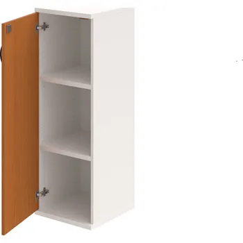 Policová skříň SZ 3 40 01 L – Skříň policová dvéřová 115,2 × 40 cm - Třešeň , Bílá , UCO – černá