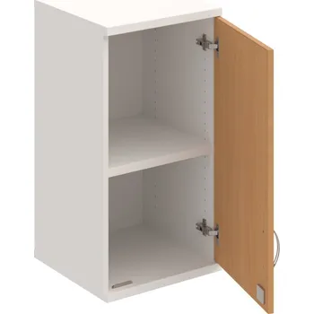 Policová skříň SZ 2 40 01 P H – Skříň policová dvéřová 76,8 × 40 cm - Buk , Bílá , USN – Hobis