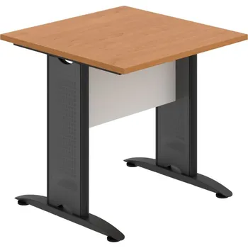 Jednací stůl CJ 800 – Stůl jednací rovný 80 cm - Olše , Bílá , Černý kov