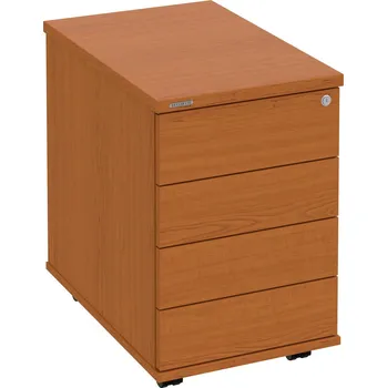 Zásuvkový kontejner K 34 C PTO N – Kontejner, 4 zásuvky, cent. zamykání, bezúchytkové otevírání, léta napříč, hl. 60 cm - Třešeň , Třešeň