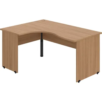 Psací stůl GE 2005 P – Stůl ergo pravý 160 × 120 cm - Višeň , Višeň , Černý kov