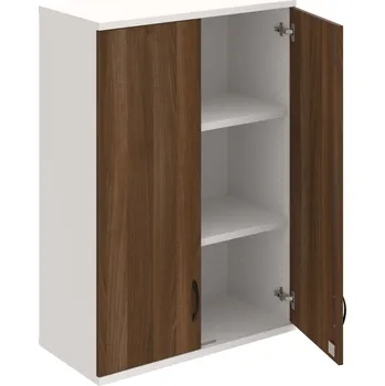 Policová skříň SZ 3 80 01 H – Skříň policová dvéřová 115,2 × 80 cm - Ořech , Bílá , UCO – černá
