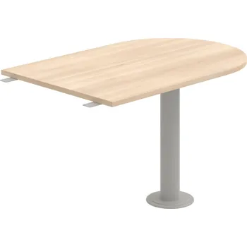 Psací stůl GP 1200 3 – Stůl jednací délky 120 cm ukončený obloukem - Akát , Šedý kov