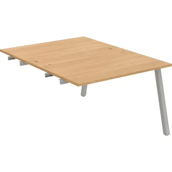 Psací stůl USD A 1200 R – Stůl pracovní 120 × 160 cm, k řetězení - Dub , Šedý kov