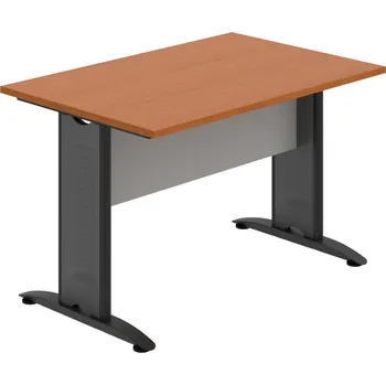 Jednací stůl CJ 1200 – Stůl jednací rovný 120 cm - Třešeň , Šedá , Černý kov
