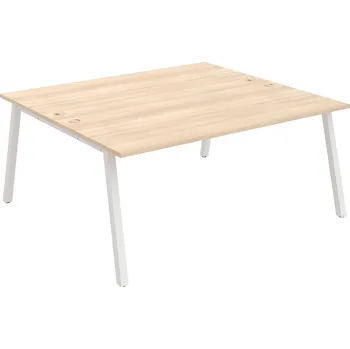 Psací stůl USD A 1800 – Stůl pracovní 180 × 160 cm - Akát , Bílý kov