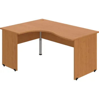 Psací stůl GE 2005 P – Stůl ergo pravý 160 × 120 cm - Olše , Olše , Šedý kov