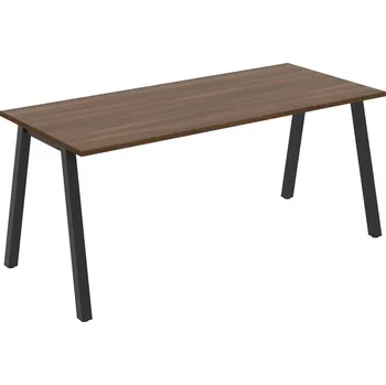 Psací stůl UJ A 1800 – Stůl jednací rovný délky 180 cm - Ořech , Černý kov