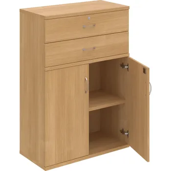 Policová skříň SZ 3 80 03 – Skříň policová zásuvková 115,2 × 80 cm - Dub , Dub , USN – Hobis